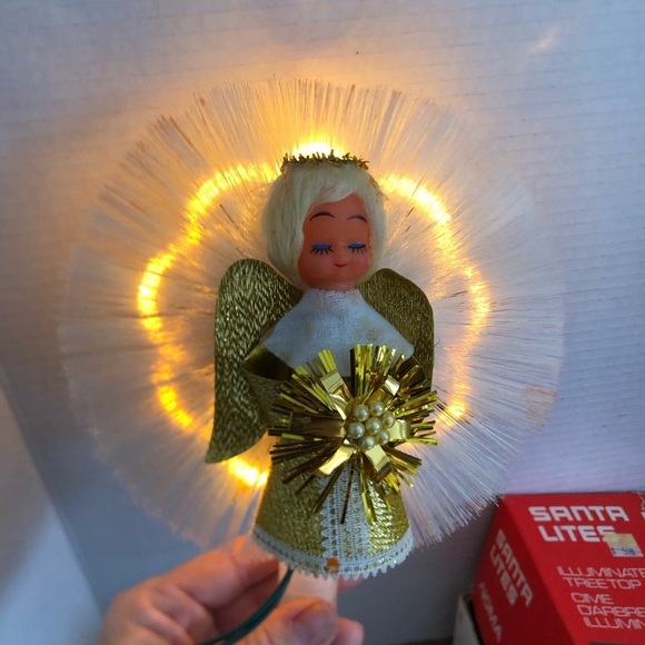 Vtg Noma Illuminated Tree Topper Angel - Picture 2 of 16